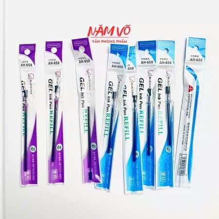 . Ruột Bút Aihao AH 650 ( 90-100 Ruột/ Bó; 96 Bó/ Thùng) (Xanh, Tím)