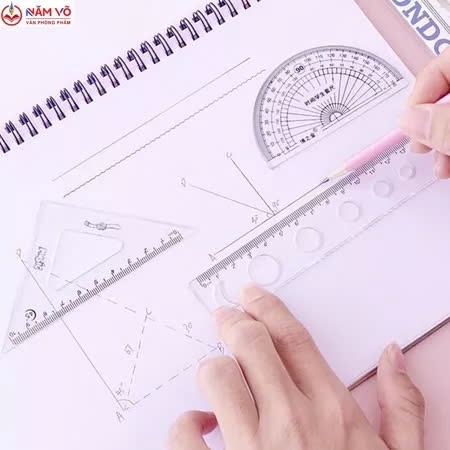 . Thước Bộ Nút Cứng Aihao 15cm (4 Cây/Bộ; 50 Bộ/Hộp; 16 Hộp/Thùng)