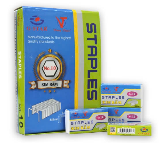 G-Star Kim Bấm Số 10 (20 Hộp Nhỏ/Hộp Lớn; 40 Hộp Lớn/ Thùng)