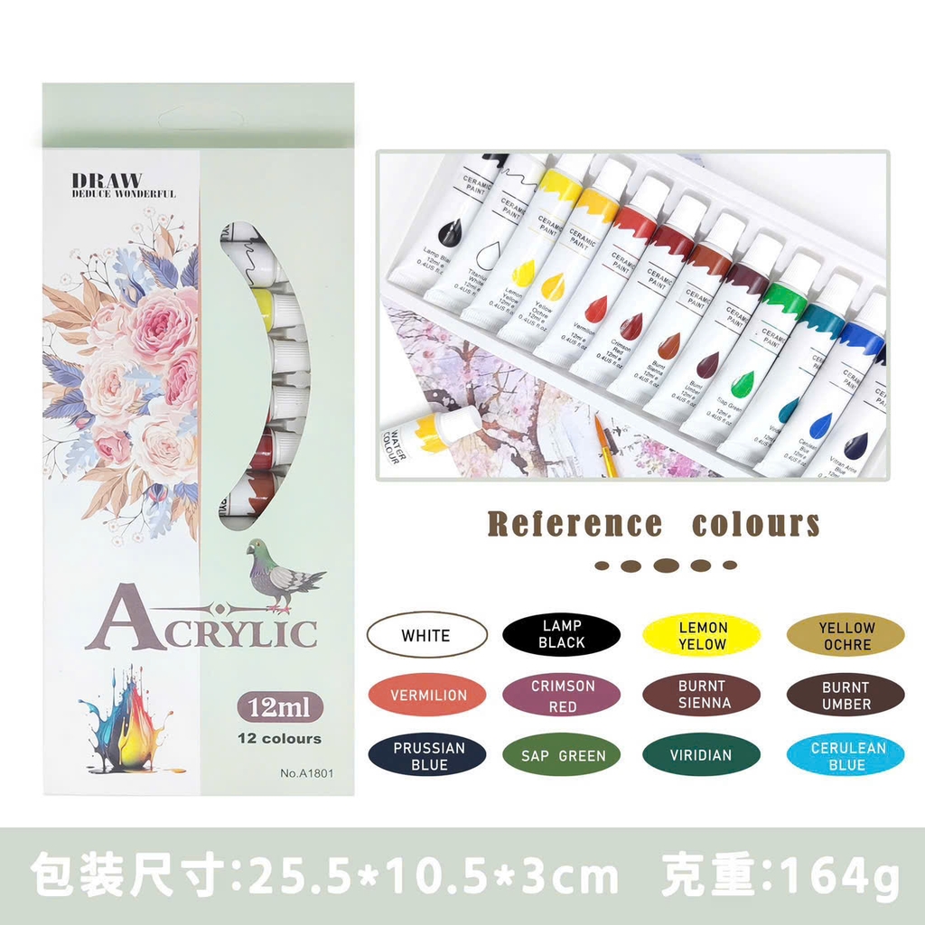 Màu Nước Acrylic 1801, 2501 (36 Hộp/ Lốc; 72 Hộp/ Thùng)