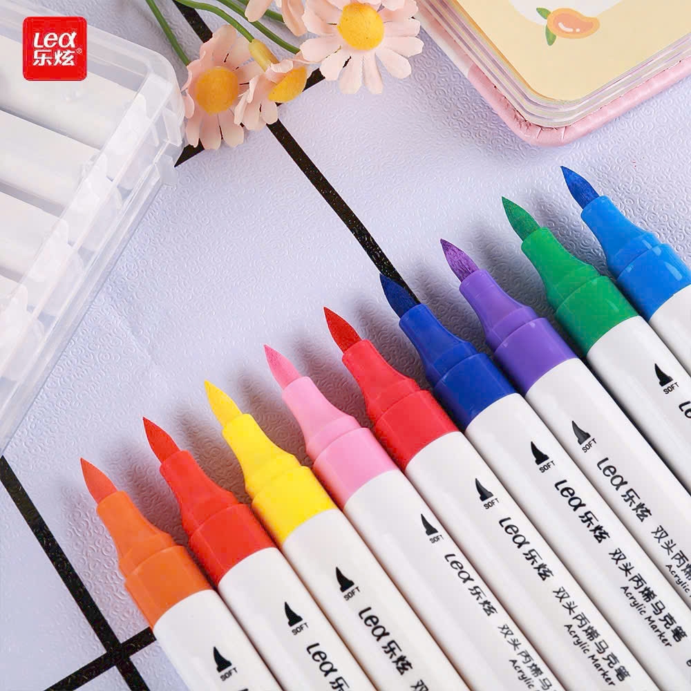 Màu Acrylic Lex 2 Đầu 106 (Ngòi Nhọn và Tam Giác, Thân Tròn)