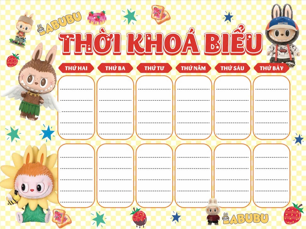 LS Thời Khóa Biểu LS (5 Tờ/ Xấp; 10 Xấp/ Bó; 100 Xấp/ Cục)