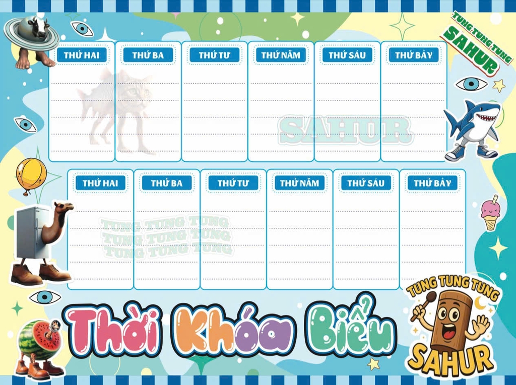 LS Thời Khóa Biểu LS (5 Tờ/ Xấp; 10 Xấp/ Bó; 100 Xấp/ Cục)