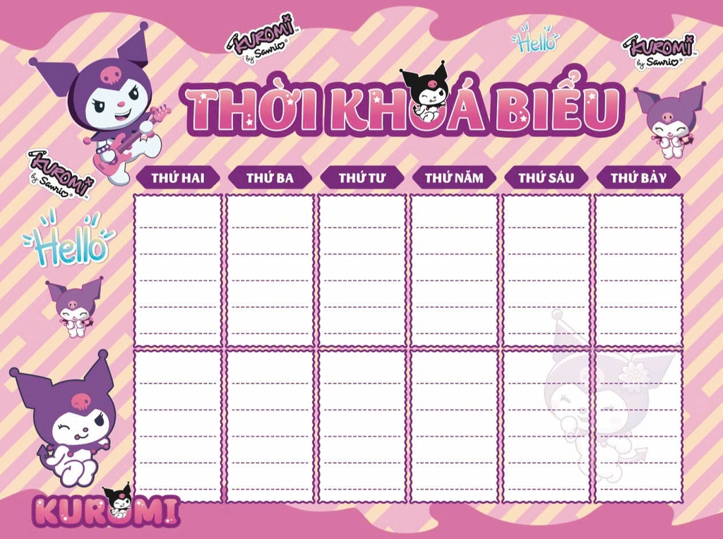 LS Thời Khóa Biểu LS (5 Tờ/ Xấp; 10 Xấp/ Bó; 100 Xấp/ Cục)