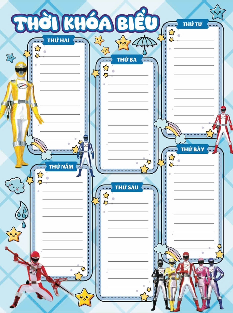 LS Thời Khóa Biểu LS (5 Tờ/ Xấp; 10 Xấp/ Bó; 100 Xấp/ Cục)
