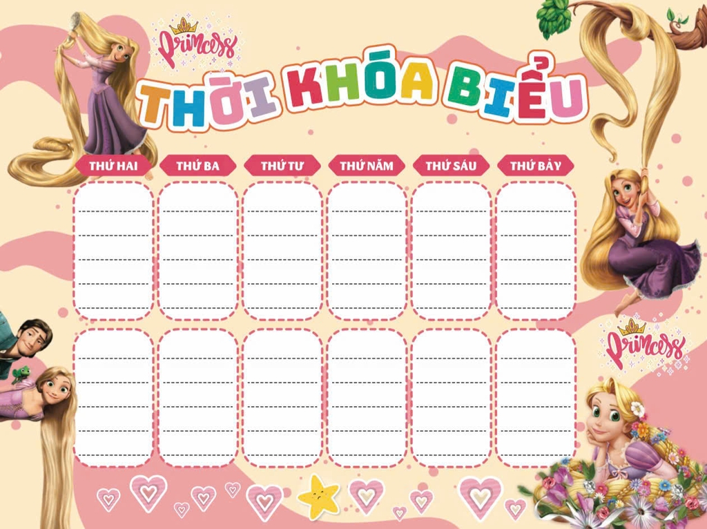 LS Thời Khóa Biểu LS (5 Tờ/ Xấp; 10 Xấp/ Bó; 100 Xấp/ Cục)