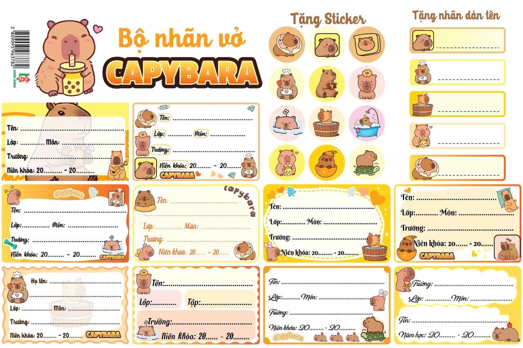 LS Nhãn 10 Ô ĐẠI Kèm Sticker (5 Tờ/ Xấp; 10 Xấp/ Bó; 100 Xấp/ Cục)