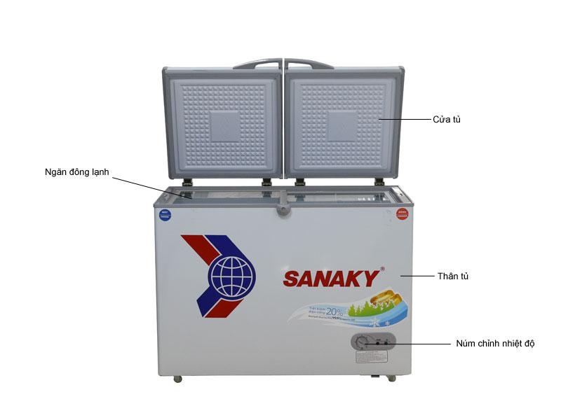 Tủ đông 2 chế độ Sanaky 230 lít VH-2899W1