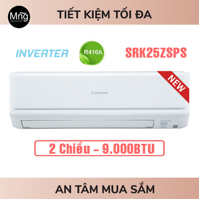 Mitsubishi Heavy SRK25ZSPS-W5-1.0HP-2 chiều inverter