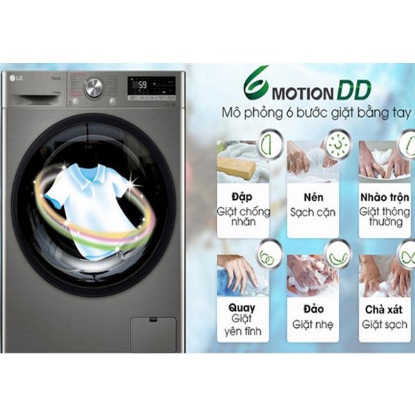 Máy Giặt Sấy LG Inverter Giặt 10Kg Sấy 6Kg FV1410D4P
