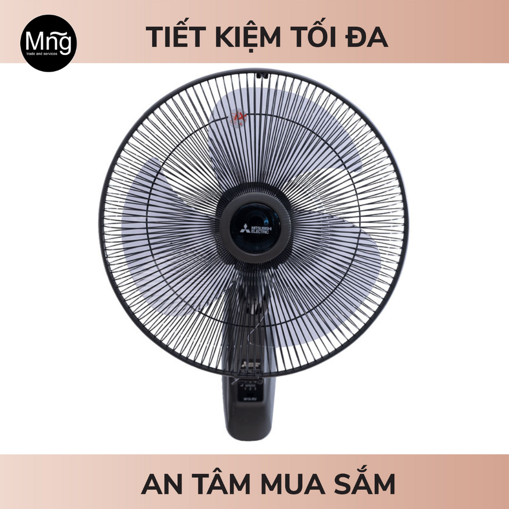 Quạt treo tường Mitsubishi W16-RA CY-GY Xám đậm