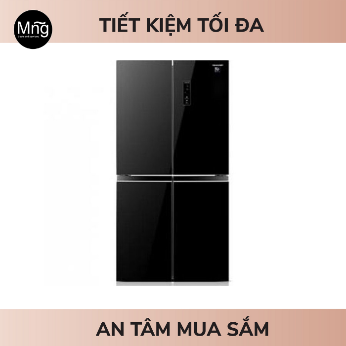Tủ Lạnh Sharp Inverter 362Lít SJ-FX420VG-BK 4 Cánh