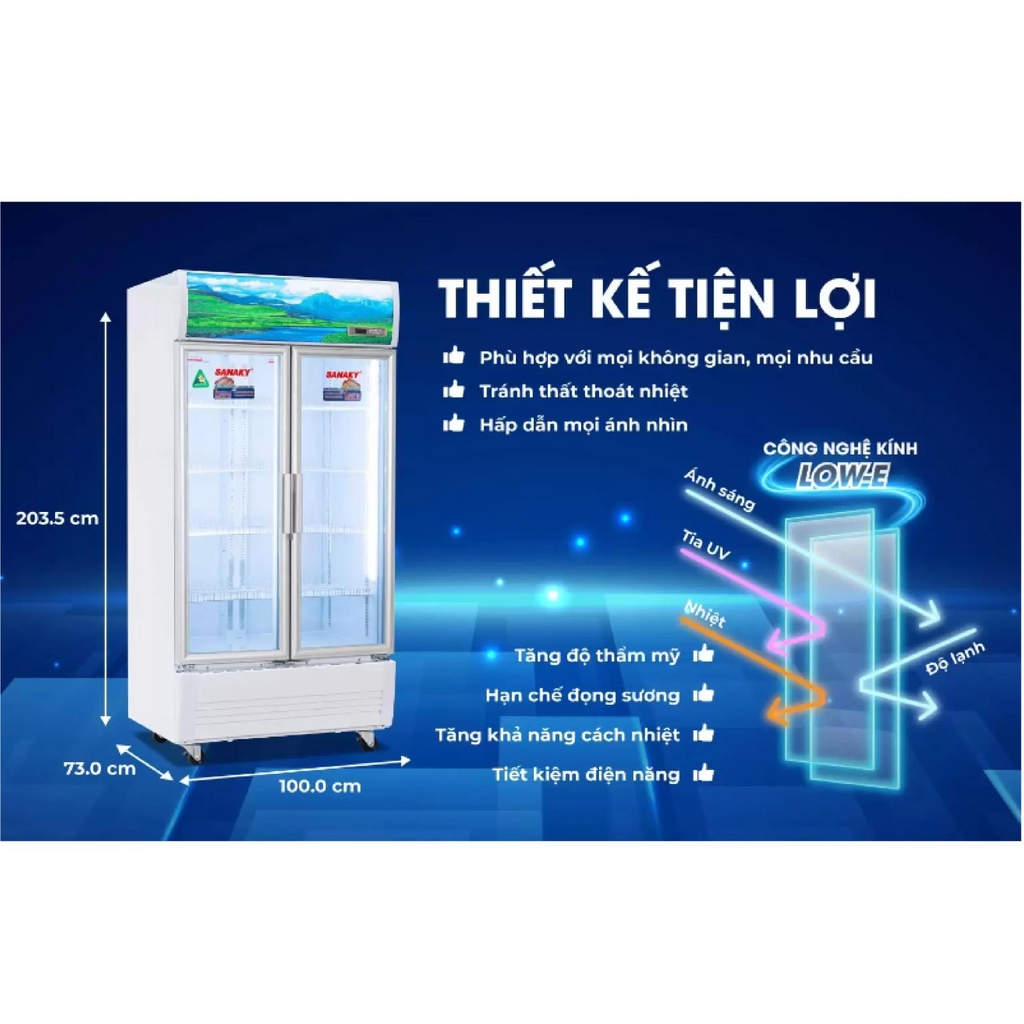 Tủ Mát Sanaky 1000 lít Inverter VH-1009HP3