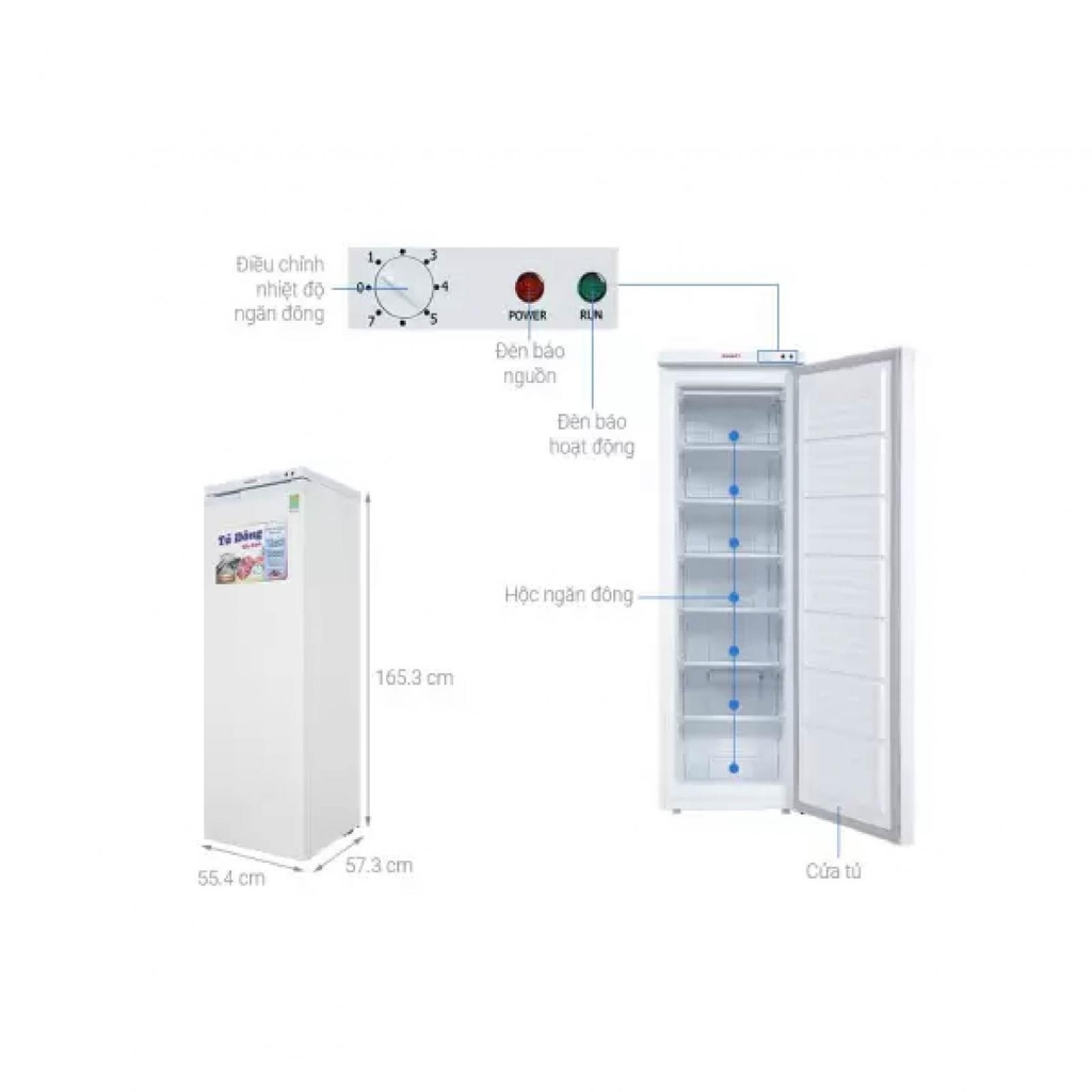 Tủ đông đứng Sanaky VH-230VD 213 lít