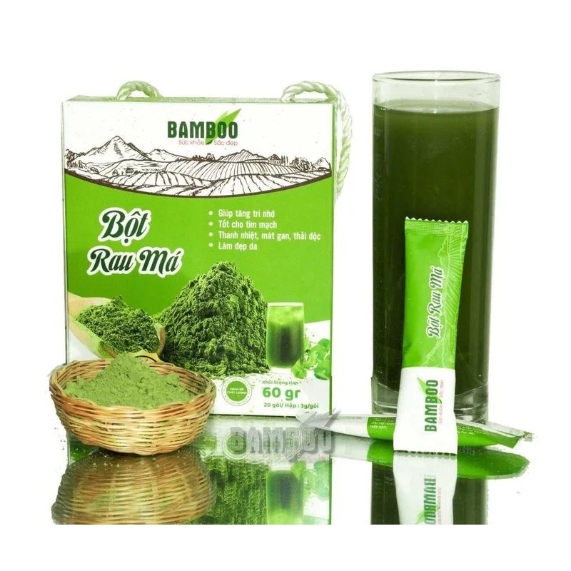 Bột rau má sấy lạnh hữu cơ nguyên chất