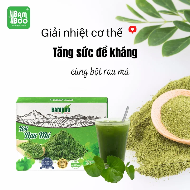 Bột rau má sấy lạnh hữu cơ nguyên chất