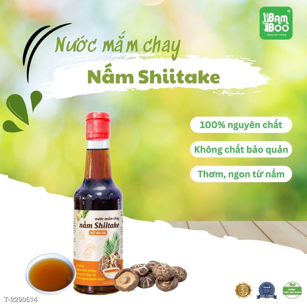 Nước mắm chay nấm Shiitake mật hoa dừa 300ml