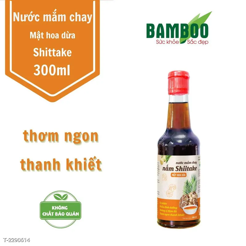 Nước mắm chay nấm Shiitake mật hoa dừa 300ml