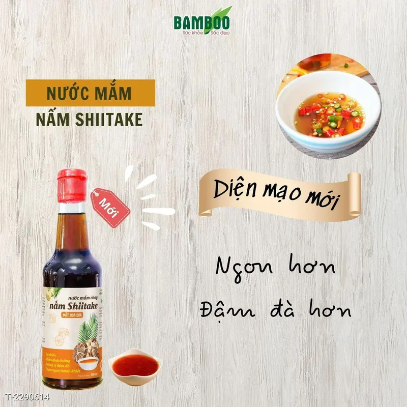 Nước mắm chay nấm Shiitake mật hoa dừa 300ml