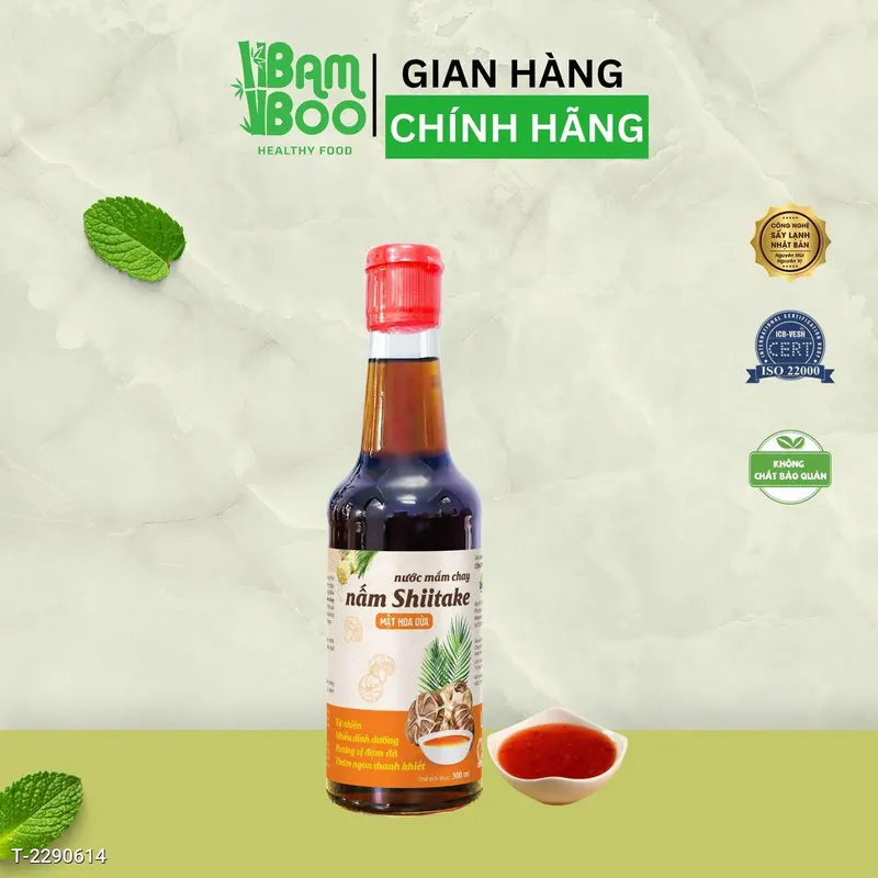 Nước mắm chay nấm Shiitake mật hoa dừa 300ml