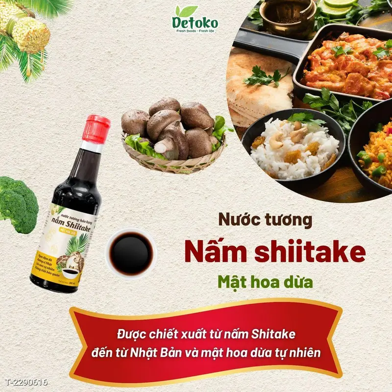 Nước tương Nấm Shiitake Mật Hoa Dừa Cao Cấp 300ml
