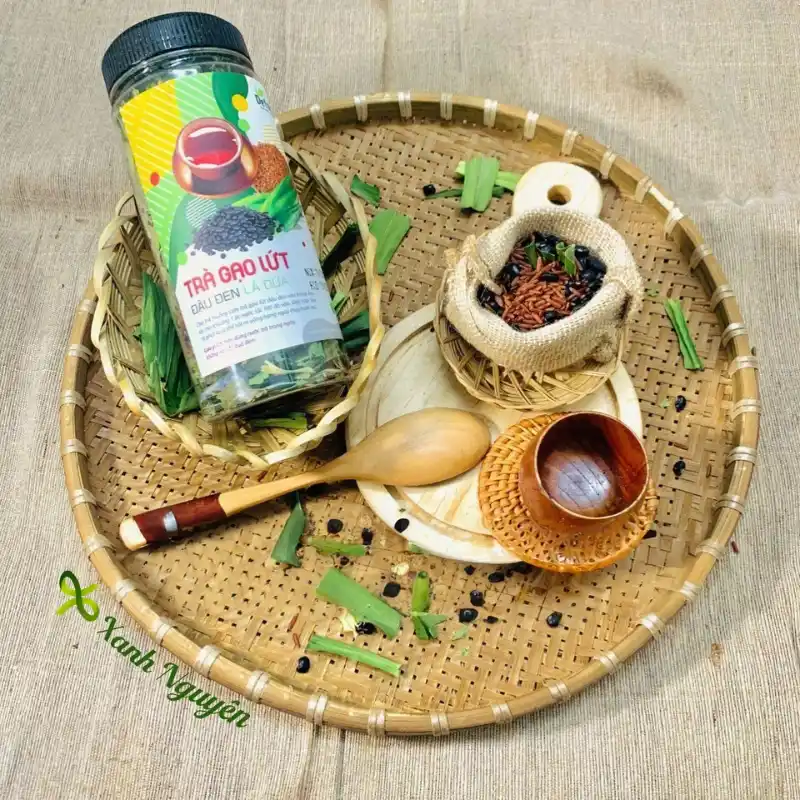 Trà gạo lứt đậu đen lá dứa giữ dáng