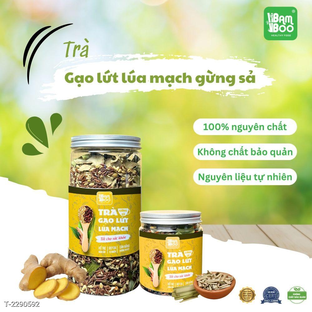 Trà gạo lứt lúa mạch gừng sả