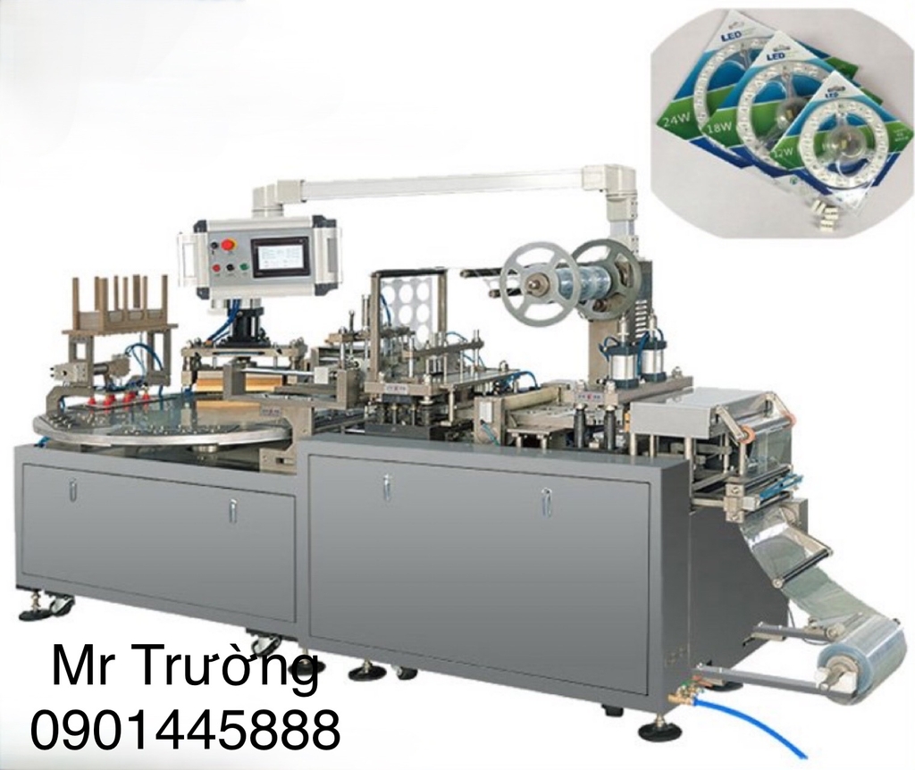 Máy định hình khay nhựa, đóng gói, hàn siêu âm 1 công đoạn