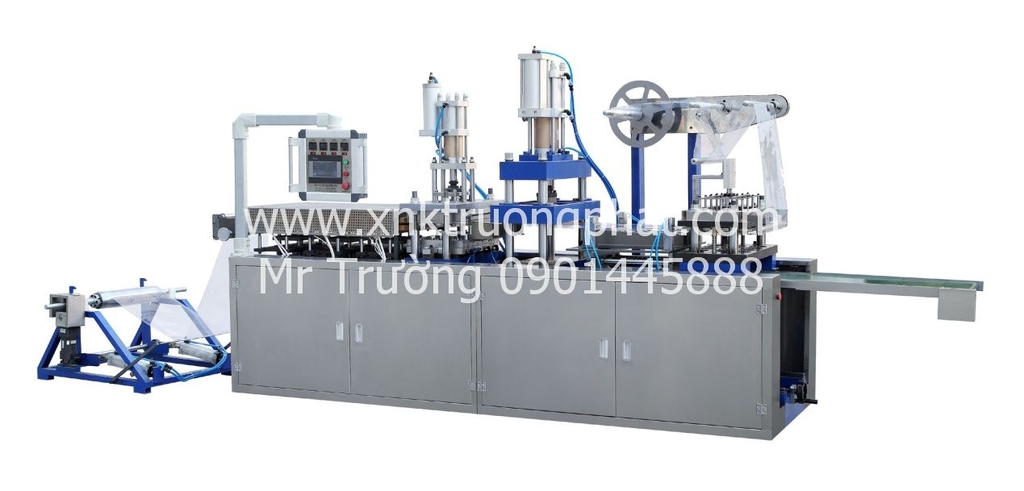 Máy hút định hình nắp cốc, nắp ly nhựa servo