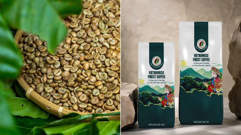 Cà phê nhân Moka Lụa Cầu Đất S18 (Chế biến ướt)