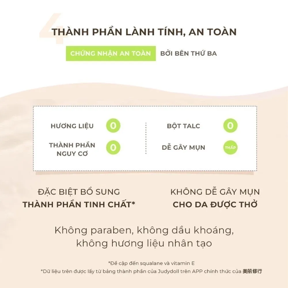 Phấn nền Judydoll Soft & Velvet  4g (nhiều màu)