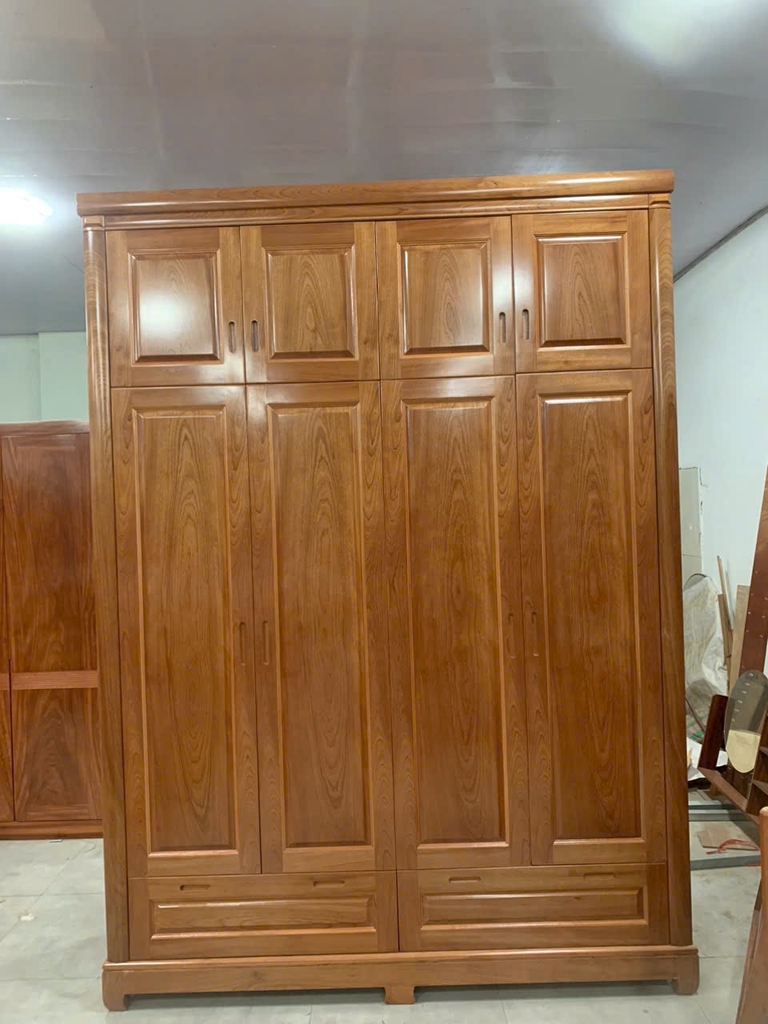 Tủ gỗ xoan đào  KT cao 2m50 ngang 1m90 sâu 60 cm MS 380