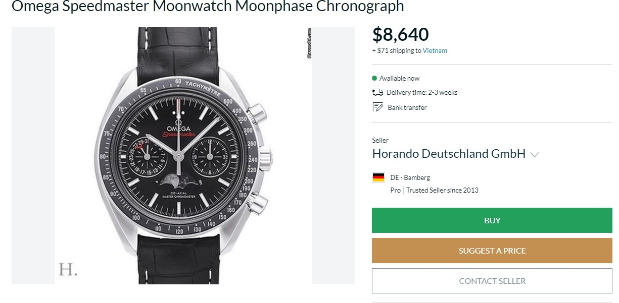 ĐỒNG HỒ OMEGA SPEEDMASTER MOONWATCH MOONPHASE CHRONOGRAPH