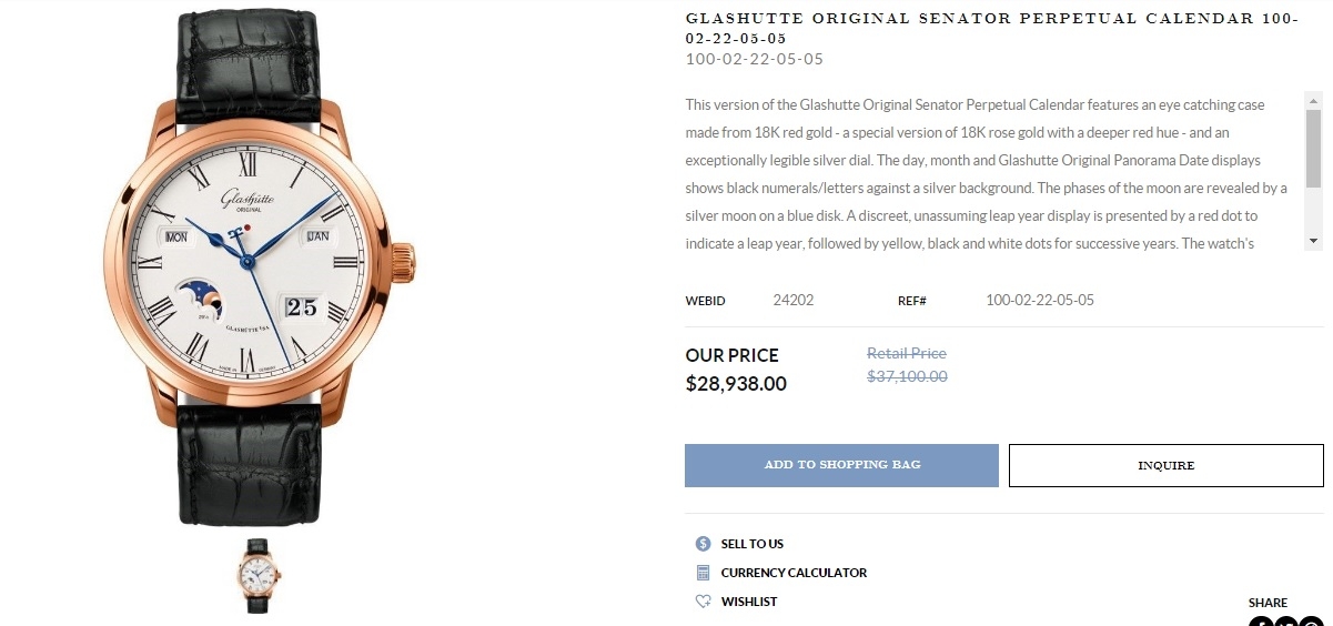 đồng hồ Glashutte Original Senator Perpetual Calendar