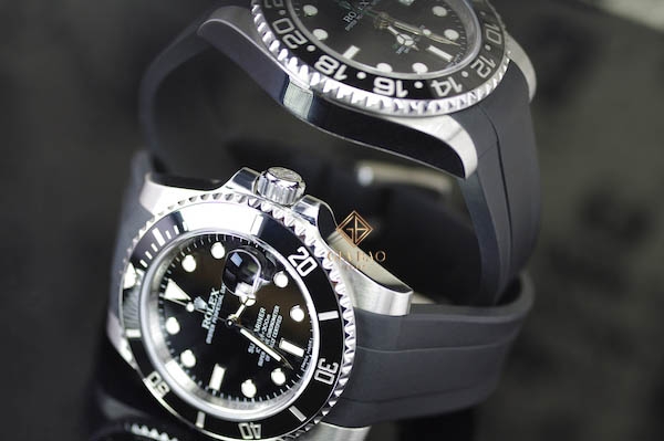 Dây cao su Rubber B dành cho đồng hồ Rolex GMT Master - Tang Buckle Series