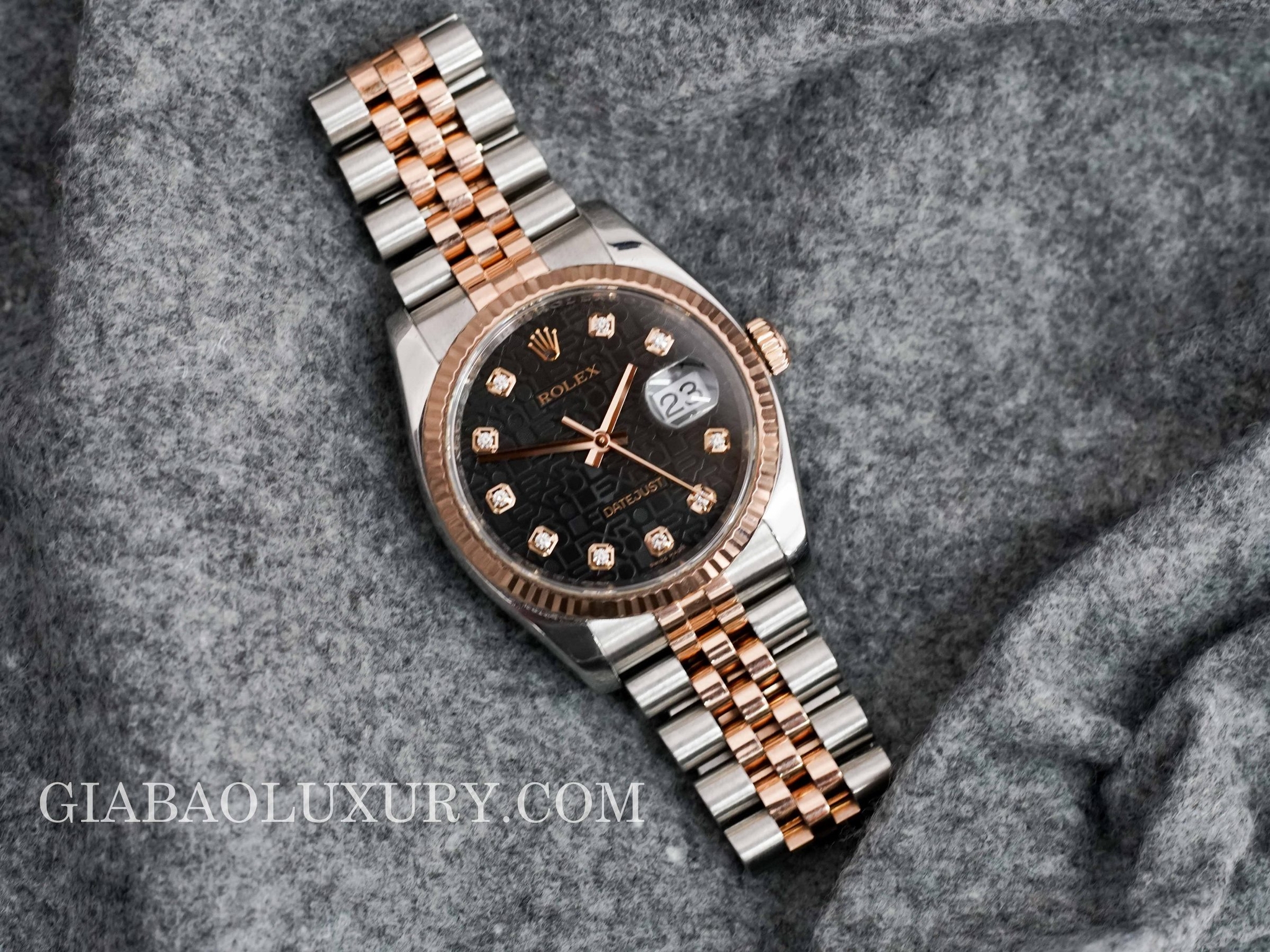 Đồng Hồ Rolex Datejust 116231 Mặt Vi Tính Đen