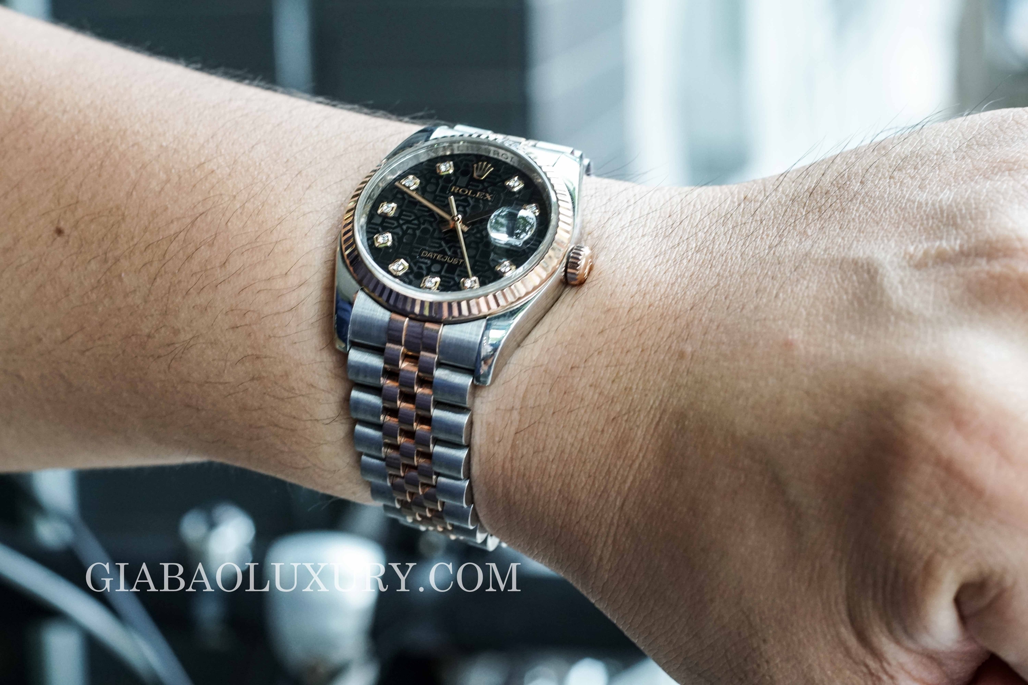 Đồng Hồ Rolex Datejust 116231 Mặt Vi Tính Đen