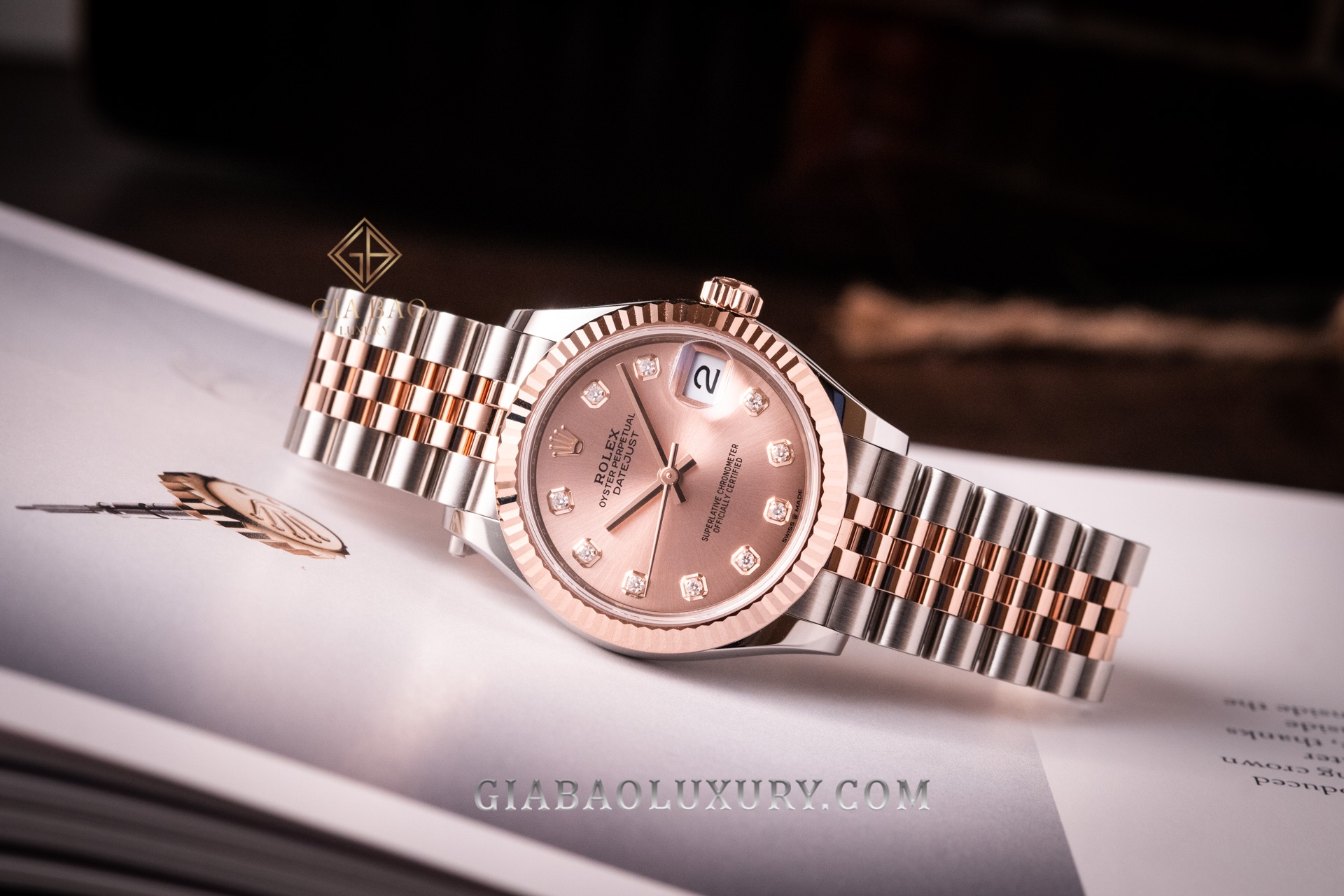 Đồng Hồ Rolex Datejust 31 278271 Mặt Số Hồng Nạm Kim Cương