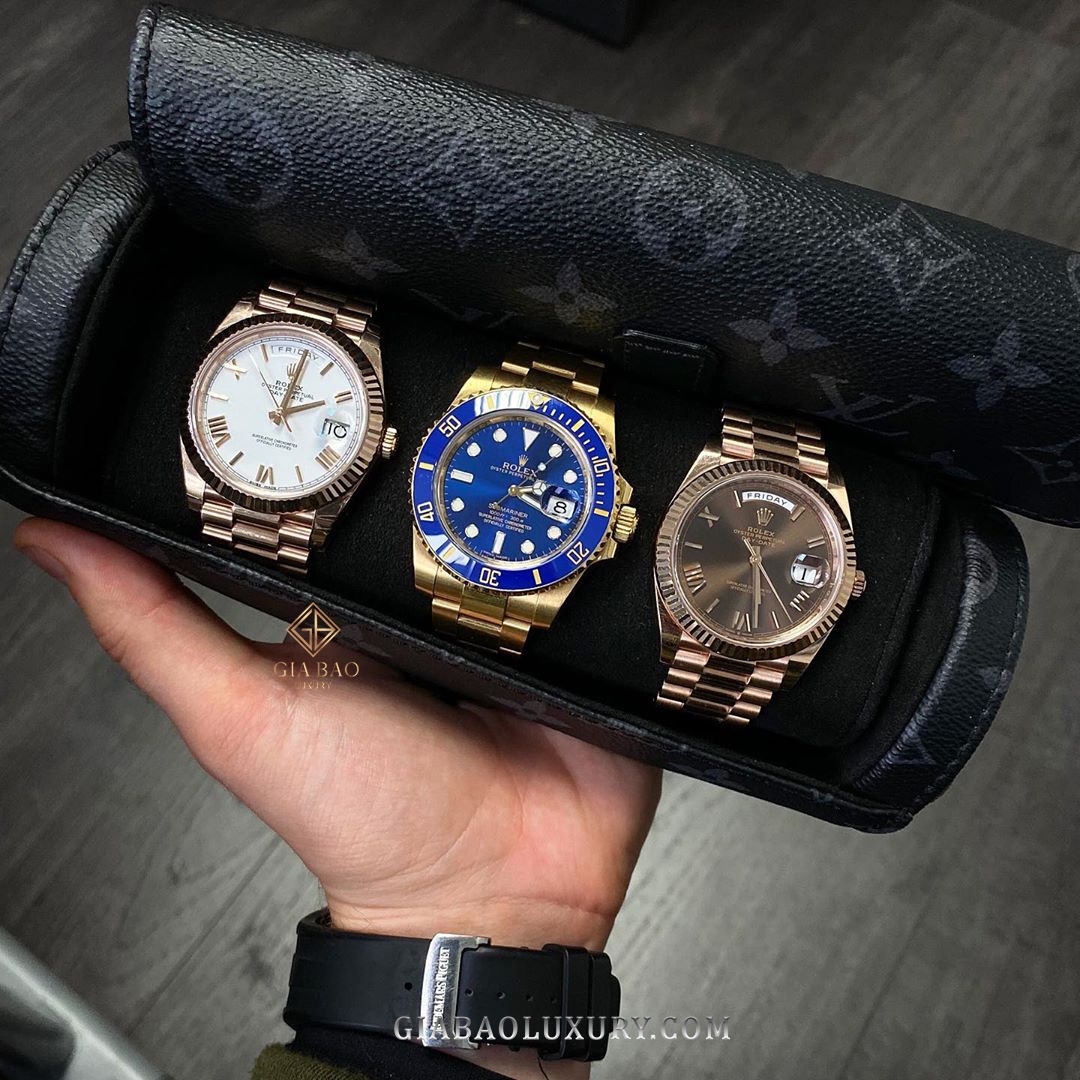 Đồng Hồ Rolex Day-Date 40 228235 Mặt Số Trắng Cọc Số La Mã