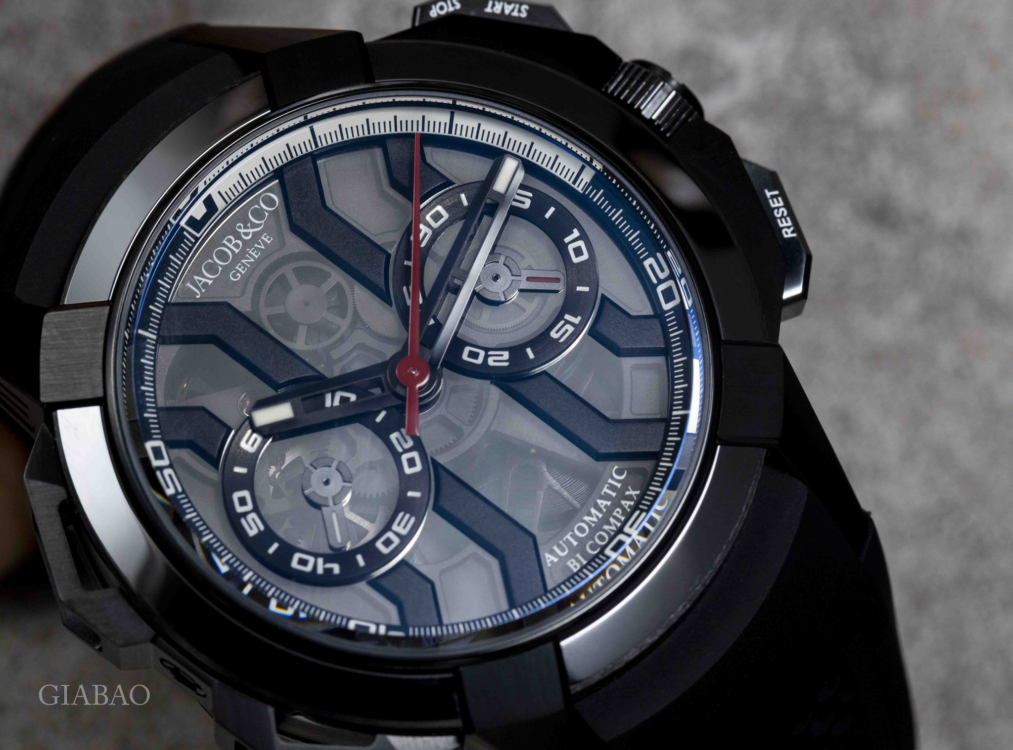 Đồng Hồ Jacob & Co Epic X Chrono Black Titanium Ceramic Bezel EC400.21.AB.AB.A