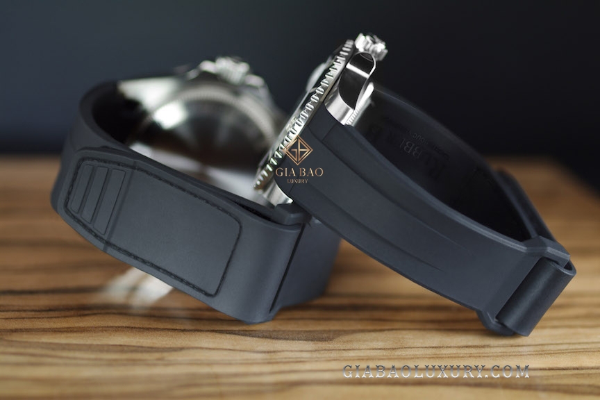 Dây cao su Rubber B dành cho đồng hồ Rolex Sea-Dweller 40mm Ref. 16600 phiên bản vành bezel Non - Ceramic - Velcro® Series