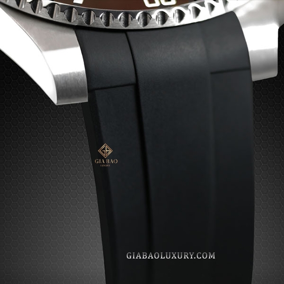 Dây cao su Rubber B dành cho đồng hồ Rolex Yachtmaster 40mm (20mm Lug Space) - Tang Buckle Series