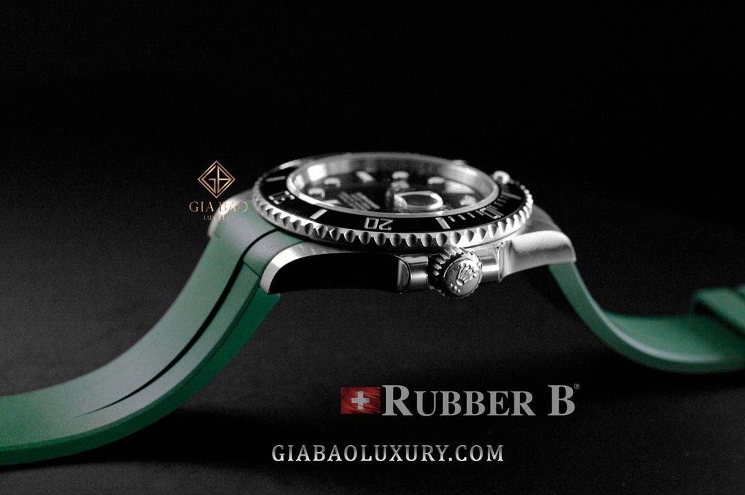 Dây cao su Rubber B cho đồng hồ Rolex Submariner Ceramic 126610 - Tang Buckle Series