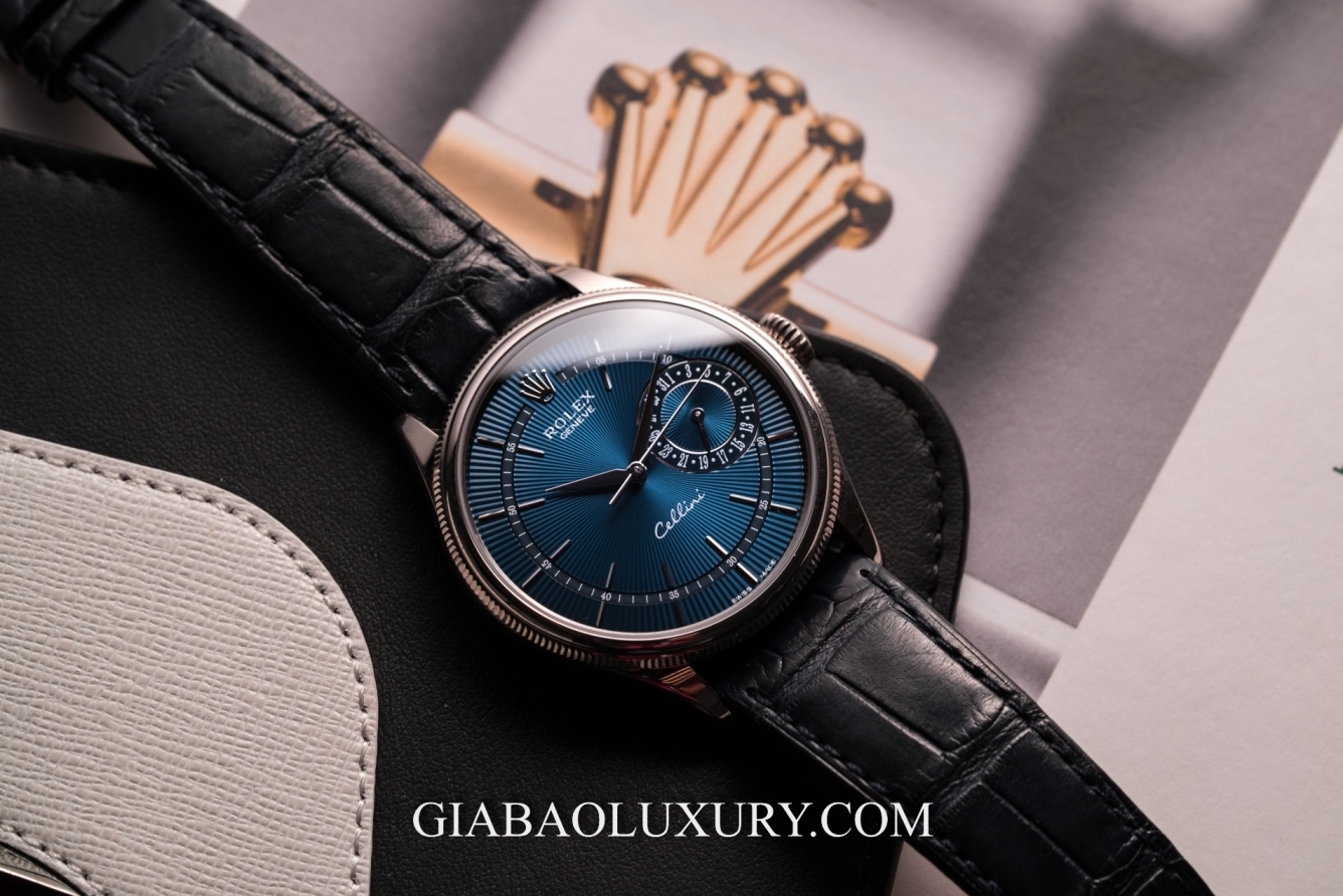 Đồng Hồ Rolex Cellini Date 50519 Mặt Số Xanh