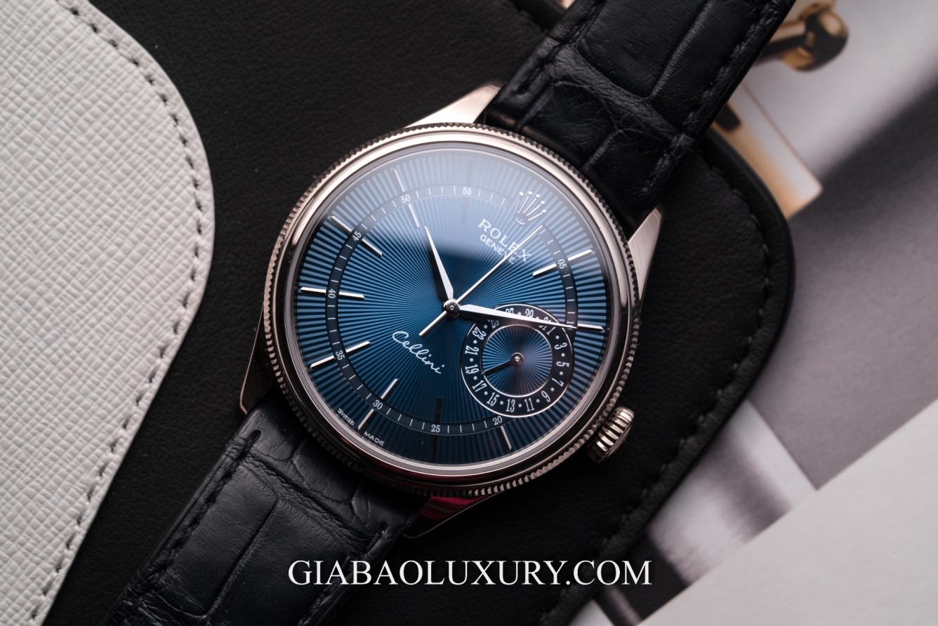 Đồng Hồ Rolex Cellini Date 50519 Mặt Số Xanh