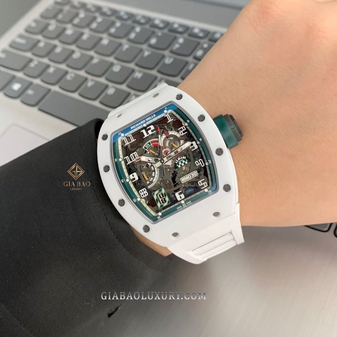 Đồng Hồ Richard Mille RM030 AO-TI-ATZ Gốm Trắng