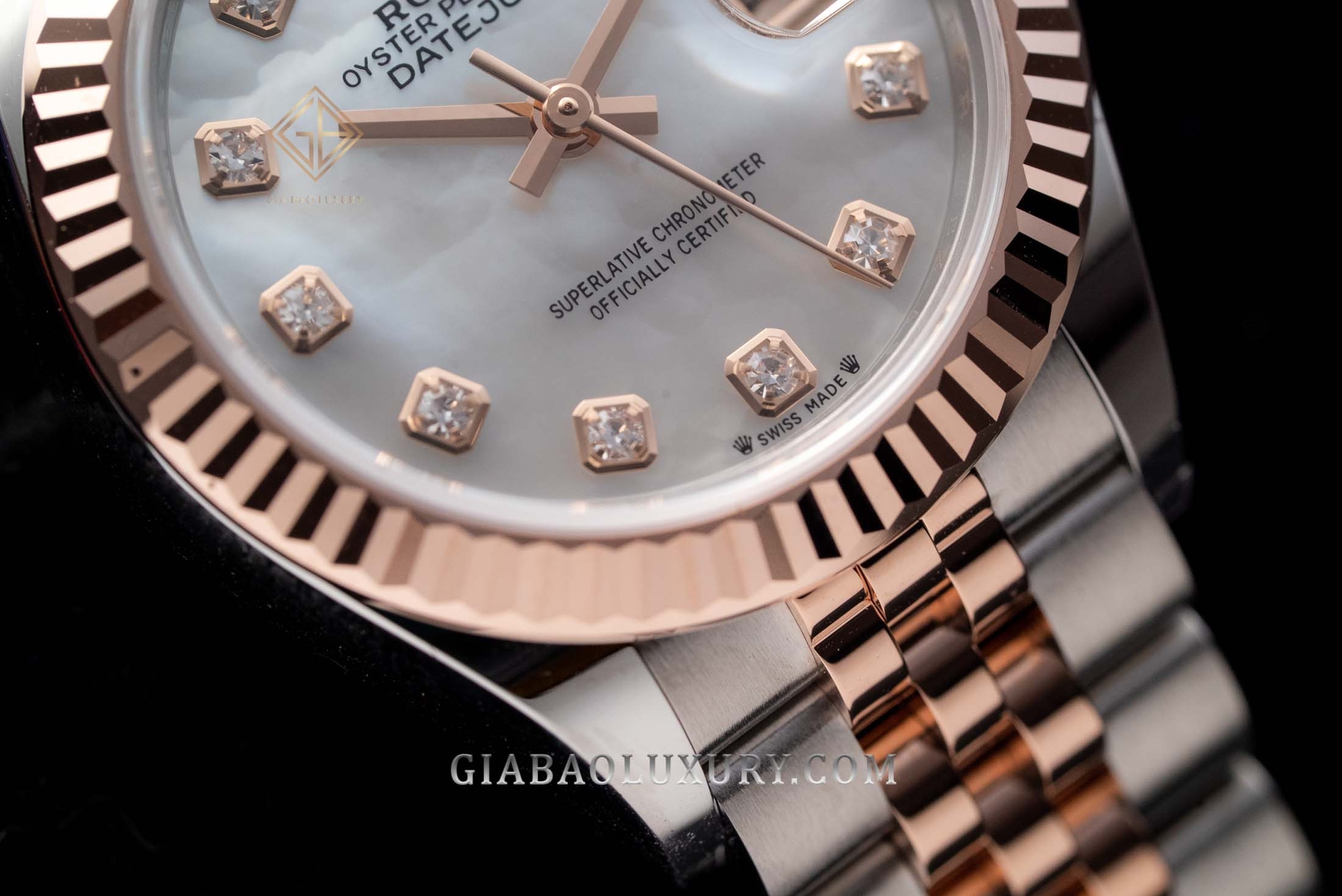 Đồng Hồ Rolex Lady Datejust 279171 Mặt Số Vỏ Trai Trắng