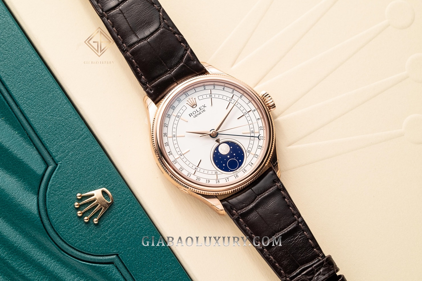 Đồng Hồ Rolex Cellini Moonphase 50535