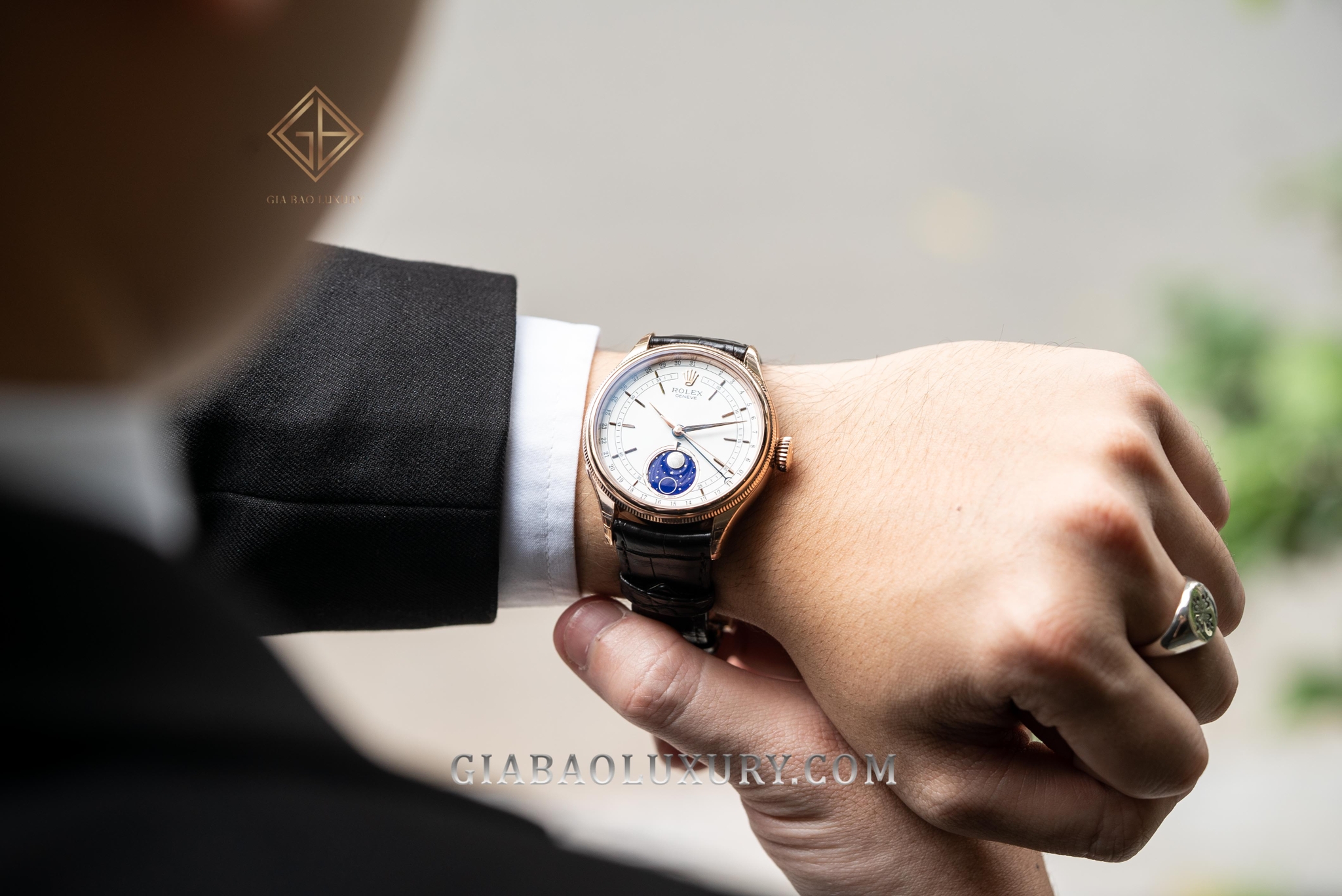 Đồng Hồ Rolex Cellini Moonphase 50535