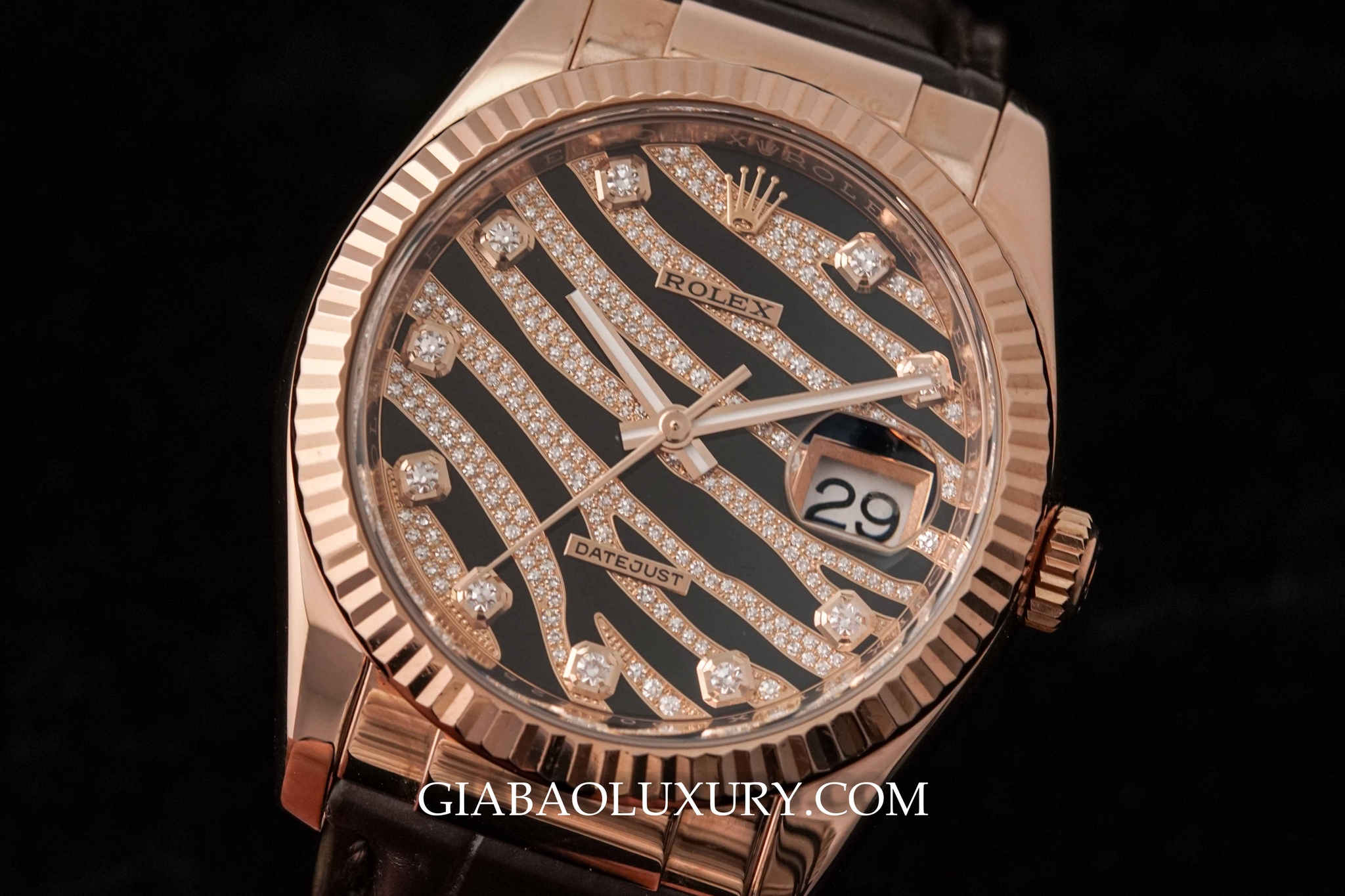 Đồng Hồ Rolex Datejust 116135 Diamond Everose 36mm